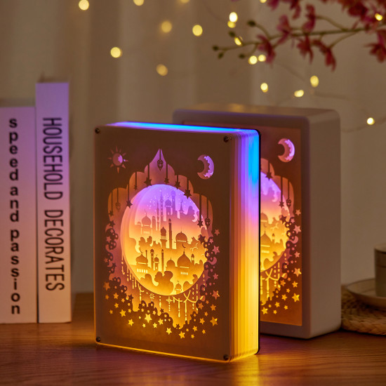 Aladdin 3D PAPER CUT LIGHTBOX - lsartbox